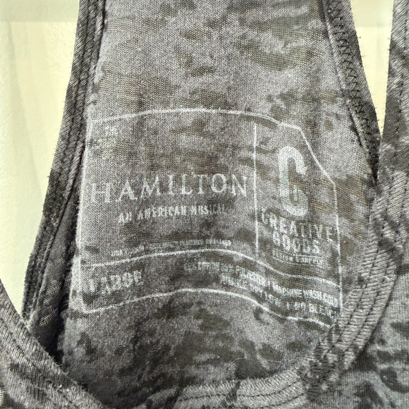 Hamilton the Musical Women's Black Tank Top with Gold Stars - Picture 4 of 4
